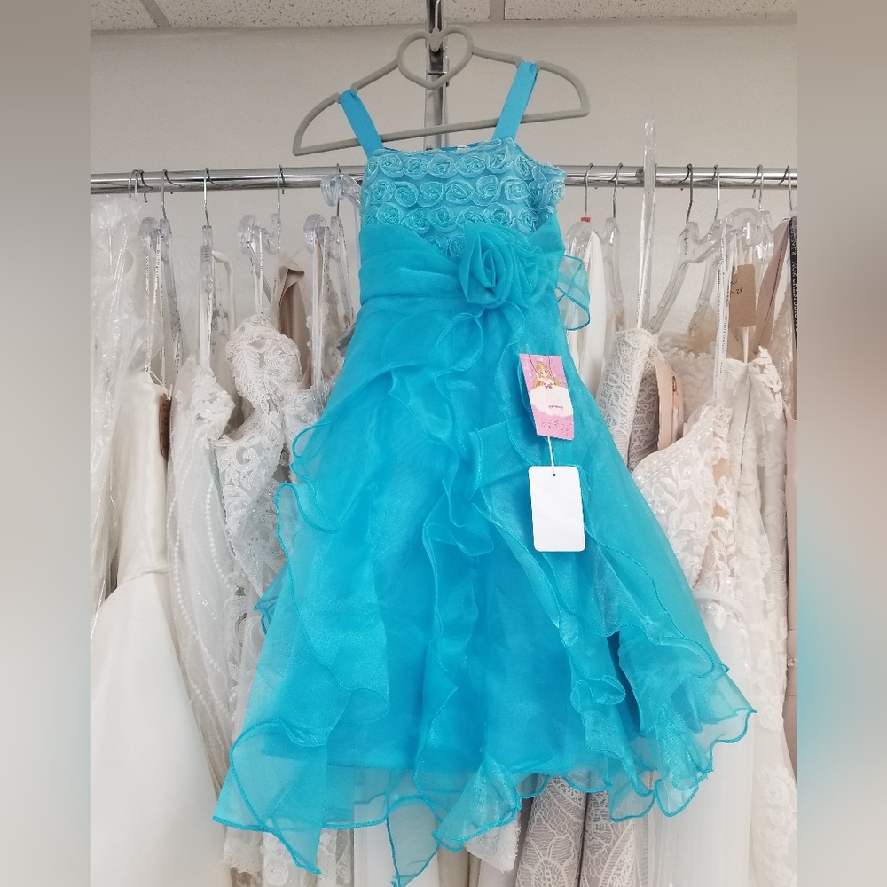 NWT Girls Dress Birou Blue size 6/7